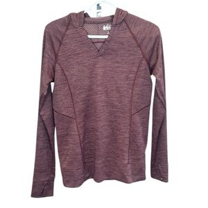 REI CoOp Hoodie Womens Small Maroon Long Sleeve Pullover Outdoor Hiking Jogging